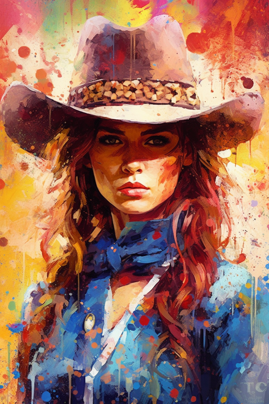 Sultry Cowgirl - Artist by Fresh Start Studio Photography - cowgirl, Flowers, New Arrivals, Western