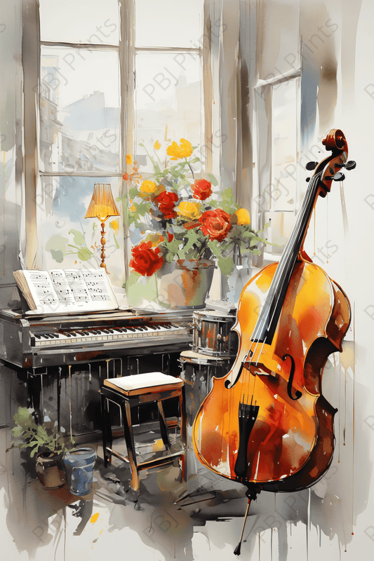 The Cello Lesson -  by INKWELL DESIGNERS® - AI, New Arrivals