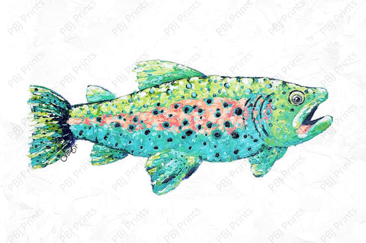 Trout Canvas - Artist by Thistle and Grace - 