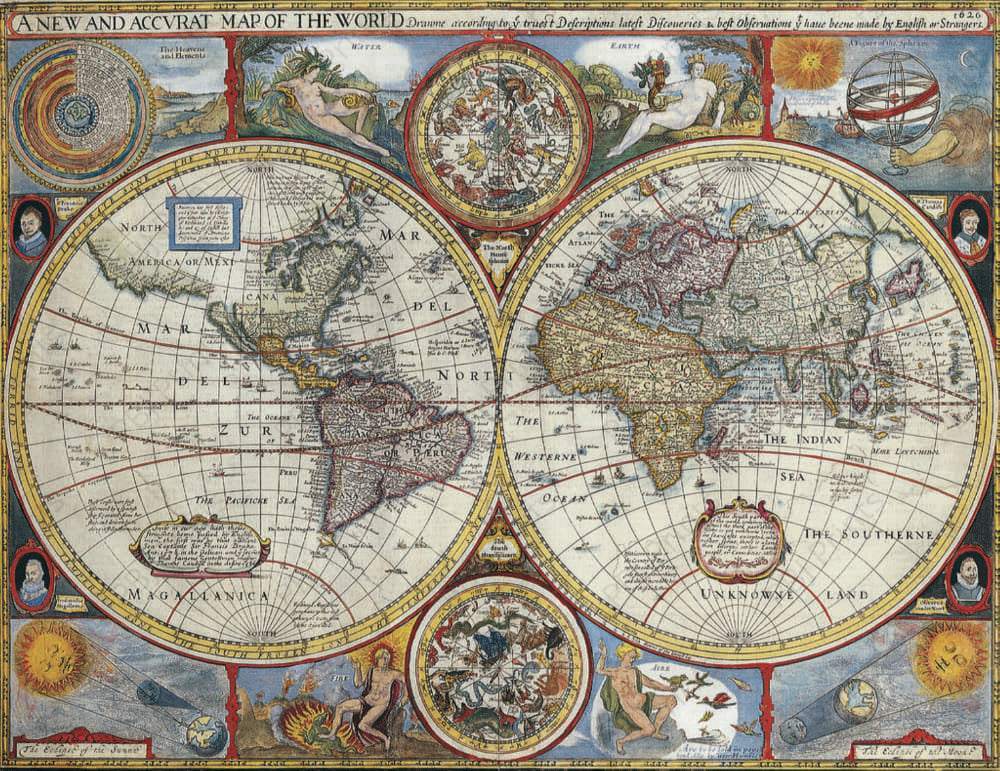 Vintage World Map - Artist by PBJ Prints - Art Prints, Decoupage Rice Paper, Flat Canvas Prints, Giclee Prints, Photo Prints, Poster Prints