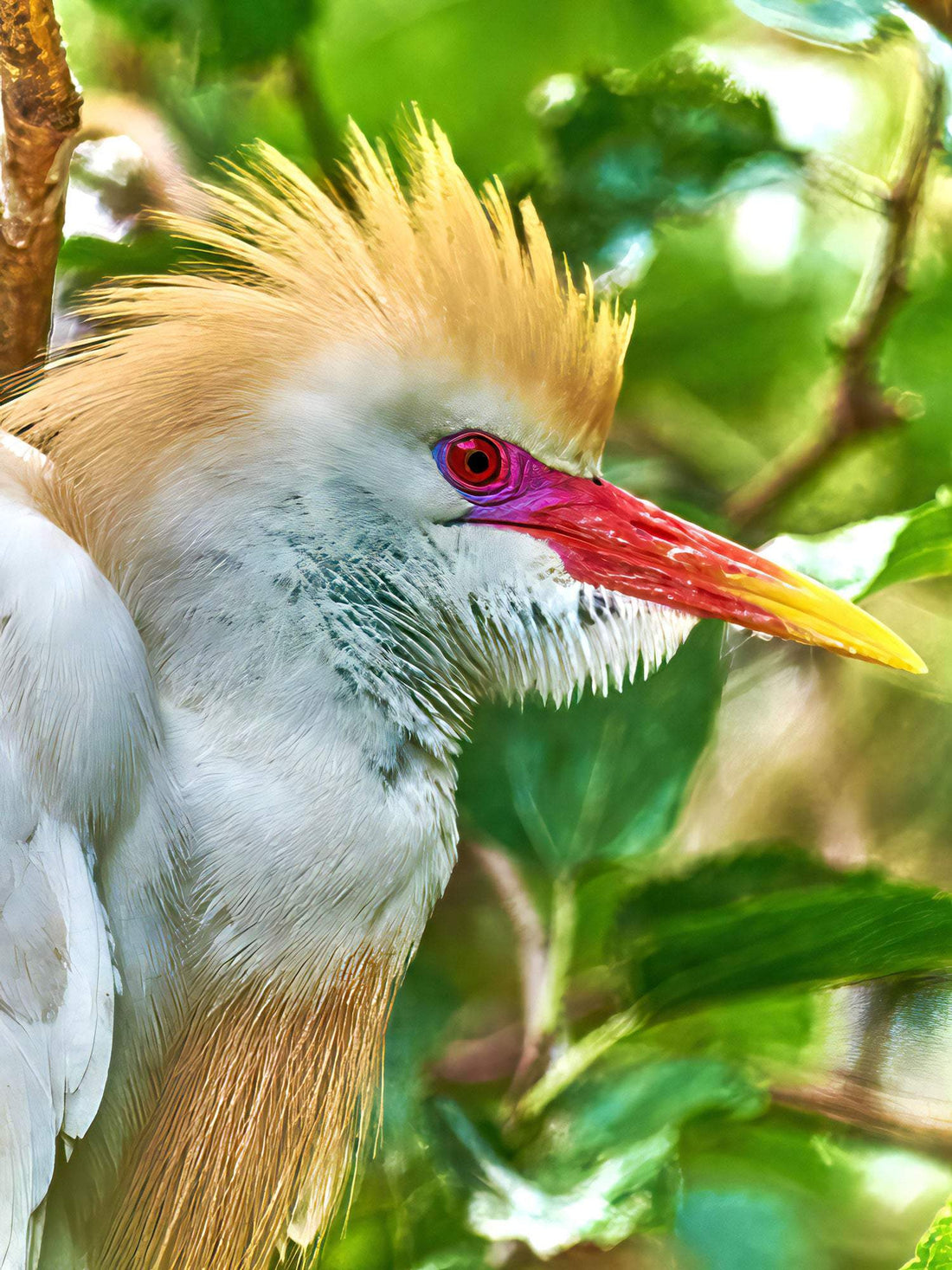 Bright Cattle Egret - Artist by Darin E Hartley Photography - Decoupage Rice Paper