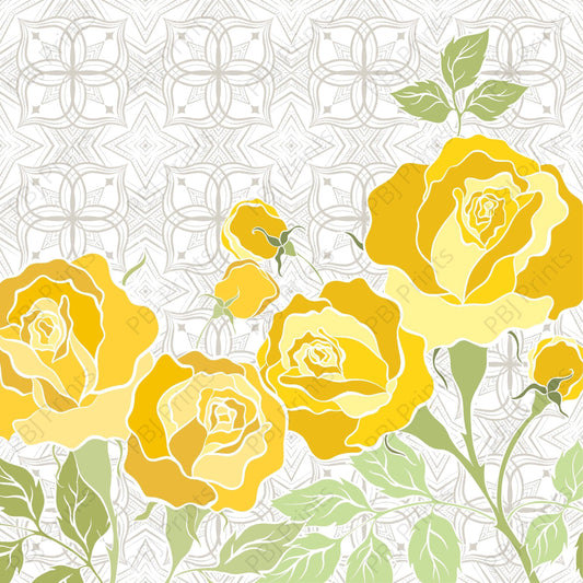 Art Deco Roses - Artist by Thistle and Grace - 
