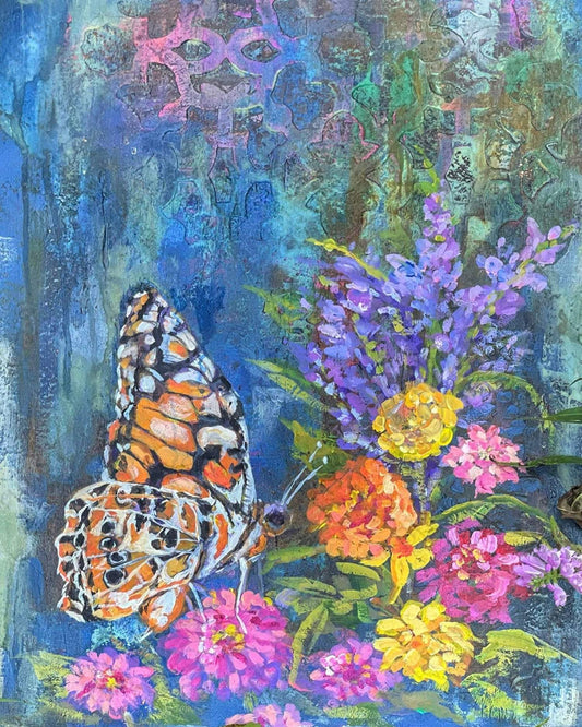 Butterfly Effect - Artist by CatherineStotesberyArt - Flowers, Handpainted, Human Art